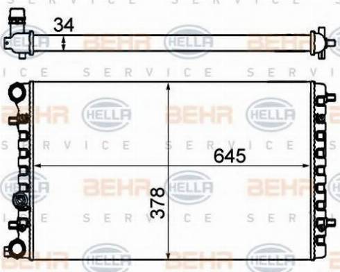 HELLA 8MK 376 716-614 - Radiateur, refroidissement du moteur cwaw.fr