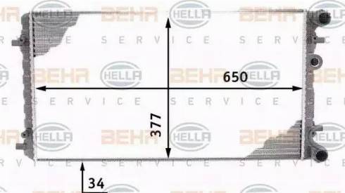 HELLA 8MK 376 716-611 - Radiateur, refroidissement du moteur cwaw.fr