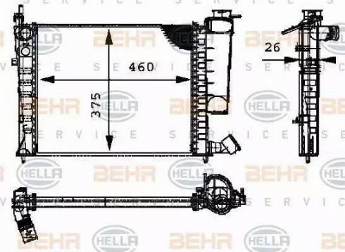 HELLA 8MK 376 716-631 - Radiateur, refroidissement du moteur cwaw.fr