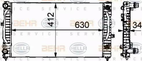 HELLA 8MK 376 716-621 - Radiateur, refroidissement du moteur cwaw.fr