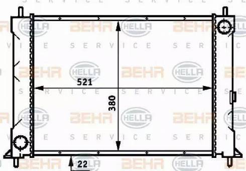 HELLA 8MK 376 716-361 - Radiateur, refroidissement du moteur cwaw.fr