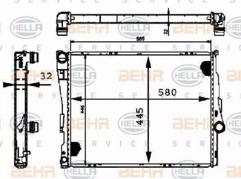 HELLA 8MK 376 716-241 - Radiateur, refroidissement du moteur cwaw.fr