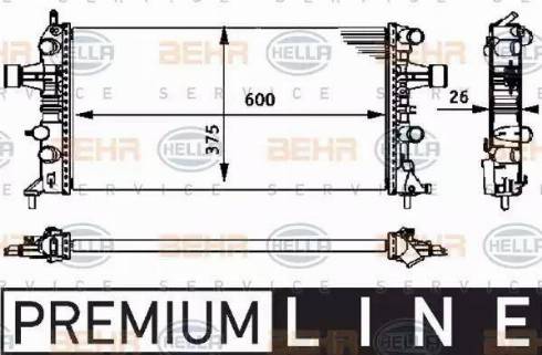 HELLA 8MK 376 710-661 - Radiateur, refroidissement du moteur cwaw.fr