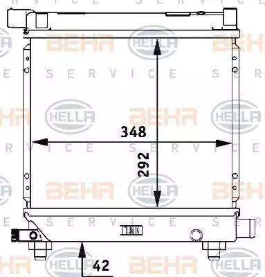 HELLA 8MK 376 710-631 - Radiateur, refroidissement du moteur cwaw.fr