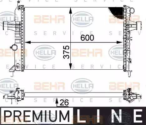 HELLA 8MK 376 710-311 - Radiateur, refroidissement du moteur cwaw.fr