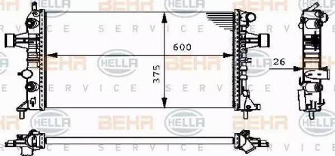 HELLA 8MK 376 710-324 - Radiateur, refroidissement du moteur cwaw.fr