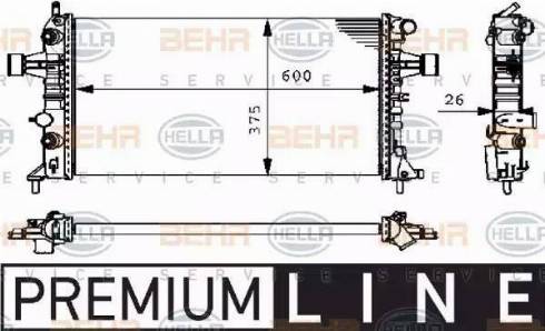 HELLA 8MK 376 710-321 - Radiateur, refroidissement du moteur cwaw.fr