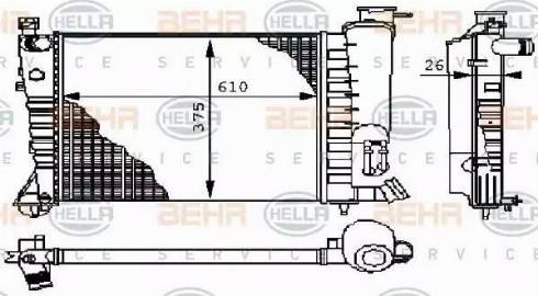 HELLA 8MK 376 710-241 - Radiateur, refroidissement du moteur cwaw.fr