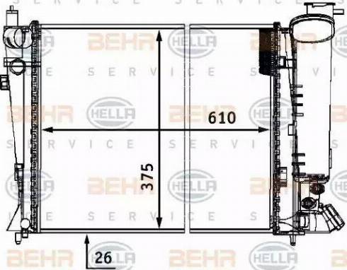 HELLA 8MK 376 711-491 - Radiateur, refroidissement du moteur cwaw.fr