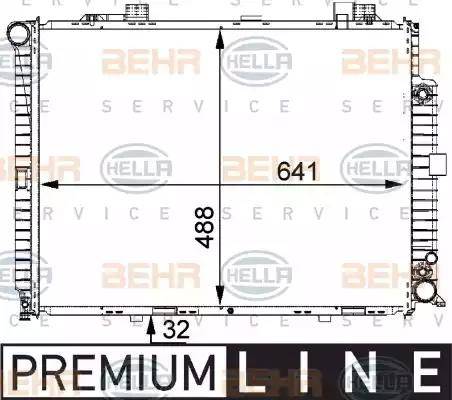 HELLA 8MK 376 711-151 - Radiateur, refroidissement du moteur cwaw.fr