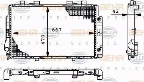 HELLA 8MK 376 711-174 - Radiateur, refroidissement du moteur cwaw.fr