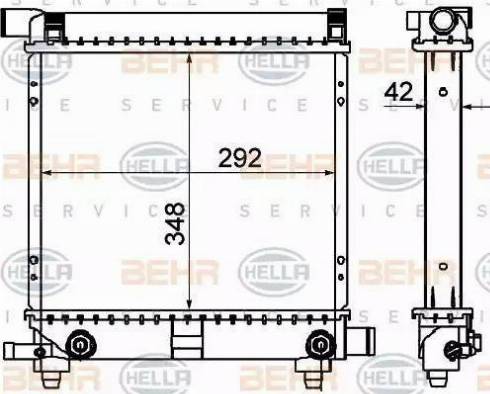 HELLA 8MK 376 711-311 - Radiateur, refroidissement du moteur cwaw.fr