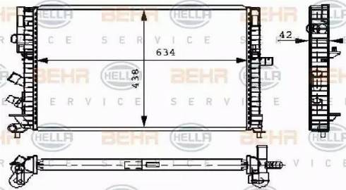 HELLA 8MK 376 711-211 - Radiateur, refroidissement du moteur cwaw.fr