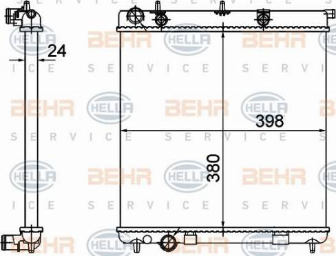 HELLA 8MK 376 718-645 - Radiateur, refroidissement du moteur cwaw.fr