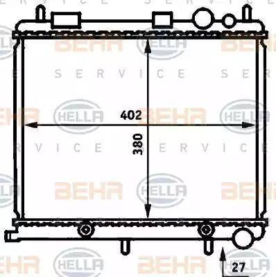 HELLA 8MK 376 718-611 - Radiateur, refroidissement du moteur cwaw.fr