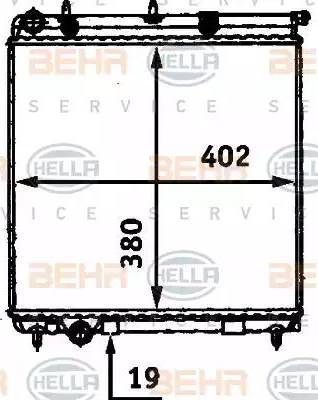 HELLA 8MK 376 718-634 - Radiateur, refroidissement du moteur cwaw.fr