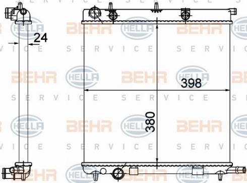 HELLA 8MK 376 718-625 - Radiateur, refroidissement du moteur cwaw.fr