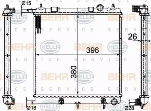 HELLA 8MK 376 718-621 - Radiateur, refroidissement du moteur cwaw.fr