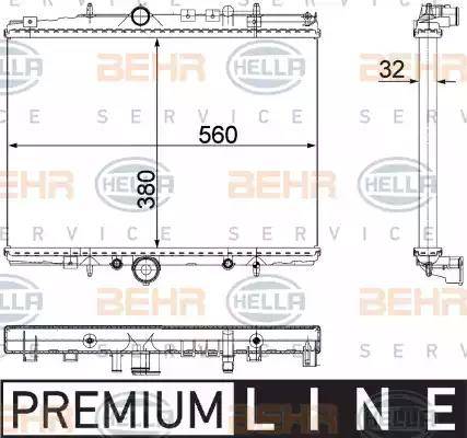 HELLA 8MK 376 718-041 - Radiateur, refroidissement du moteur cwaw.fr