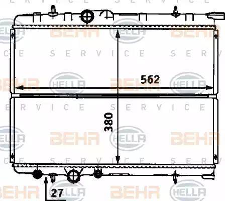 HELLA 8MK 376 718-161 - Radiateur, refroidissement du moteur cwaw.fr