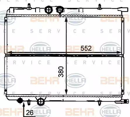 HELLA 8MK 376 718-181 - Radiateur, refroidissement du moteur cwaw.fr