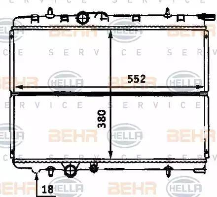 HELLA 8MK 376 718-131 - Radiateur, refroidissement du moteur cwaw.fr