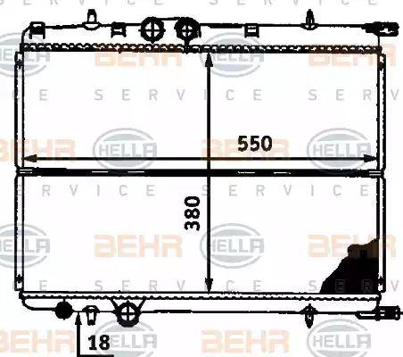 HELLA 8MK 376 718-171 - Radiateur, refroidissement du moteur cwaw.fr