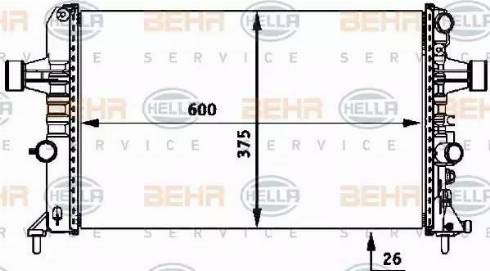 HELLA 8MK 376 718-334 - Radiateur, refroidissement du moteur cwaw.fr