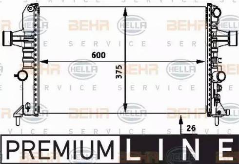 HELLA 8MK 376 718-331 - Radiateur, refroidissement du moteur cwaw.fr