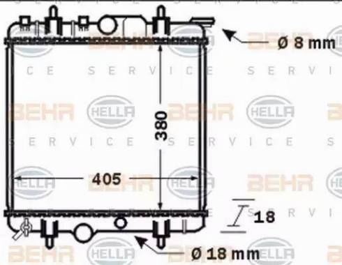 HELLA 8MK 376 718-241 - Radiateur, refroidissement du moteur cwaw.fr