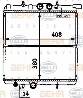 HELLA 8MK 376 718-251 - Radiateur, refroidissement du moteur cwaw.fr