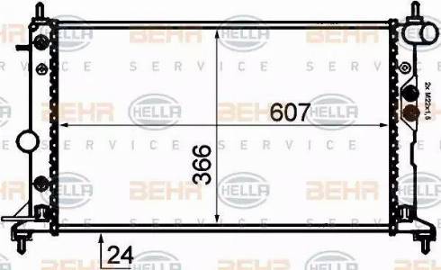 HELLA 8MK 376 718-711 - Radiateur, refroidissement du moteur cwaw.fr