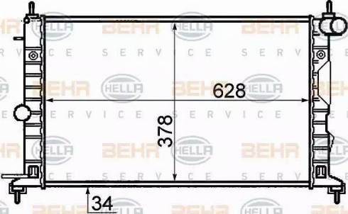 HELLA 8MK 376 718-731 - Radiateur, refroidissement du moteur cwaw.fr