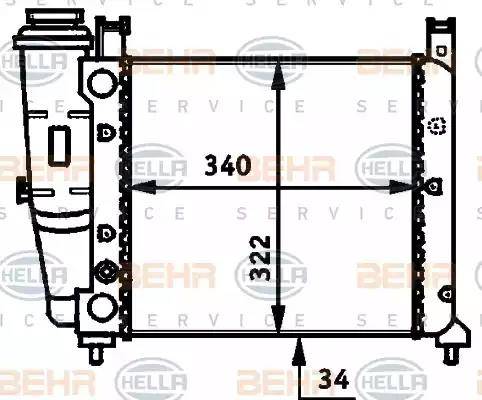 HELLA 8MK 376 713-491 - Radiateur, refroidissement du moteur cwaw.fr