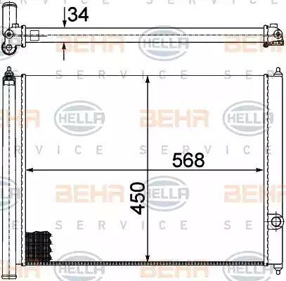 HELLA 8MK 376 713-431 - Radiateur, refroidissement du moteur cwaw.fr