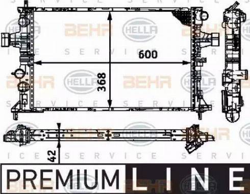 HELLA 8MK 376 713-001 - Radiateur, refroidissement du moteur cwaw.fr