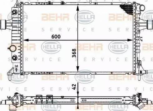 HELLA 8MK 376 713-014 - Radiateur, refroidissement du moteur cwaw.fr