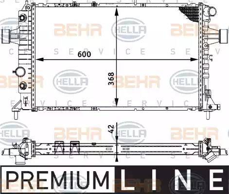 HELLA 8MK 376 713-011 - Radiateur, refroidissement du moteur cwaw.fr