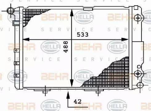 HELLA 8MK 376 712-454 - Radiateur, refroidissement du moteur cwaw.fr