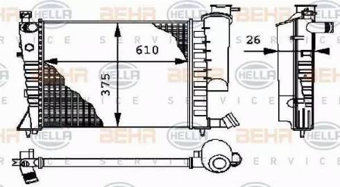 HELLA 8MK 376 712-611 - Radiateur, refroidissement du moteur cwaw.fr