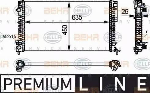 HELLA 8MK 376 712-681 - Radiateur, refroidissement du moteur cwaw.fr