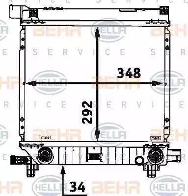 HELLA 8MK 376 712-161 - Radiateur, refroidissement du moteur cwaw.fr