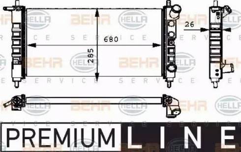 HELLA 8MK 376 712-701 - Radiateur, refroidissement du moteur cwaw.fr