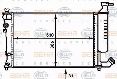 HELLA 8MK 376 717-501 - Radiateur, refroidissement du moteur cwaw.fr