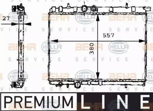 HELLA 8MK 376 717-531 - Radiateur, refroidissement du moteur cwaw.fr