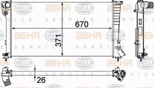 HELLA 8MK 376 717-611 - Radiateur, refroidissement du moteur cwaw.fr