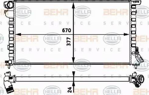 HELLA 8MK 376 717-631 - Radiateur, refroidissement du moteur cwaw.fr