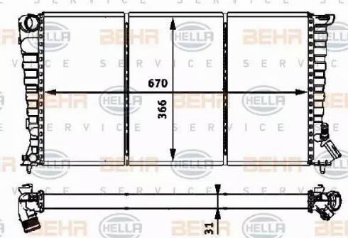 HELLA 8MK 376 717-621 - Radiateur, refroidissement du moteur cwaw.fr