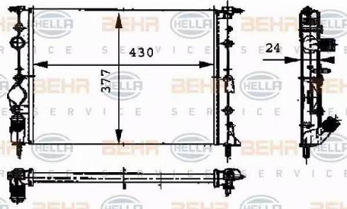 HELLA 8MK 376 717-671 - Radiateur, refroidissement du moteur cwaw.fr