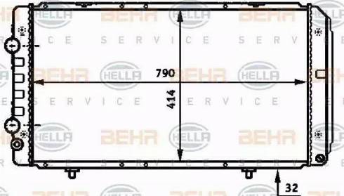 HELLA 8MK 376 717-281 - Radiateur, refroidissement du moteur cwaw.fr